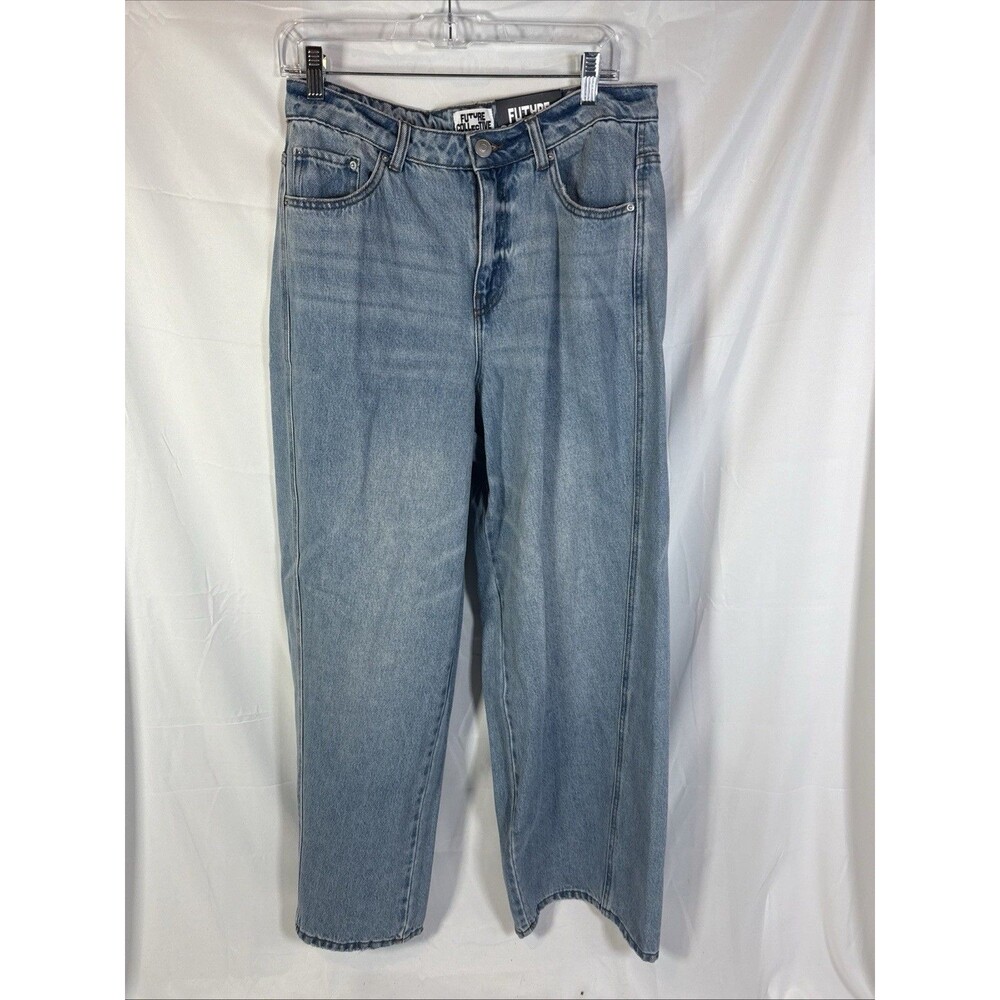 Future Collective Women’s Mid Rise And Wide Leg Jeans Size 0